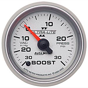 Autometer Ultra Lite II Full Sweep Electric Boost / Vacuum gauge 2 1/16
