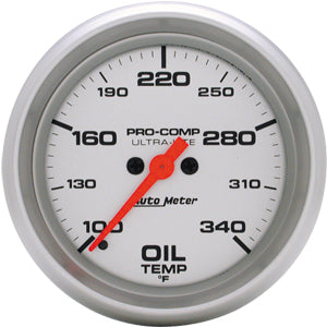 Autometer Ultra Lite Full Sweep Electric Oil Temperature gauge 2 5/8