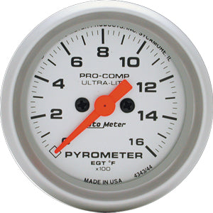 Autometer Ultra Lite Full Sweep Electric Pyrometer gauge 2 1/16