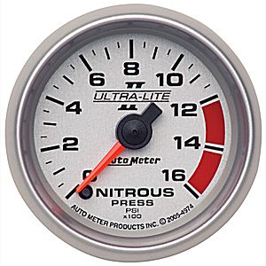 Autometer Ultra Lite II Full Sweep Electric Nitrous Pressure gauge 2 1/16" (52.4mm)