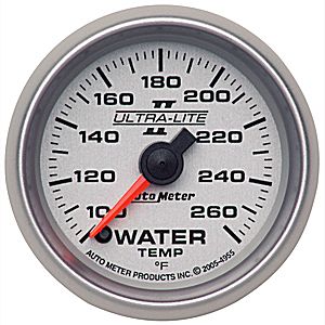 Autometer Ultra Lite II Full Sweep Electric Water Temperature gauge 2 1/16