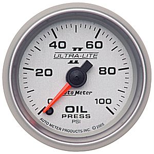 Autometer Ultra Lite II Mechanical Oil Pressure gauge 2 1/16" (52.4mm)