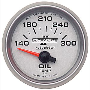 Autometer Ultra Lite II Short Sweep Electric Oil Temperature gauge 2 1/16" (52.4mm)