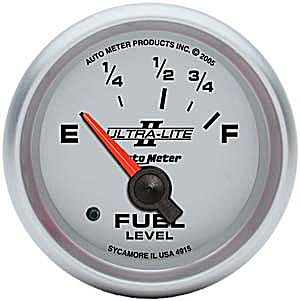 Autometer Ultra Lite II Short Sweep Electric Fuel Level Ford gauge 2 1/16