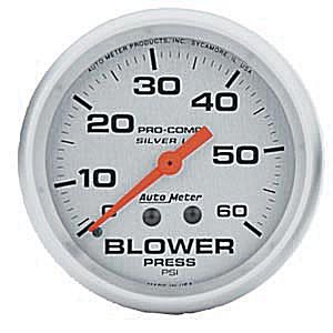 Autometer Ultra Lite Liquid Filled Mechanical Blower Pressure gauge 2 5/8