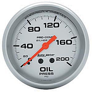 Autometer Ultra Lite Liquid Filled Mechanical Oil Pressure gauge 2 5/8
