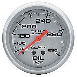 Autometer Ultra Lite Liquid Filled Mechanical Oil Temperature gauge 2 5/8