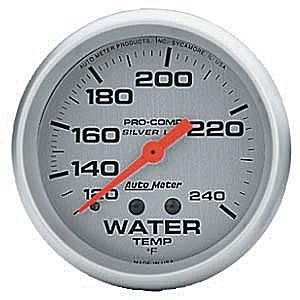 Autometer Ultra Lite Liquid Filled Mechanical Water Temperature gauge 2 5/8