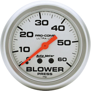 Autometer Ultra Lite Mechanical Blower Pressure gauge 2 5/8