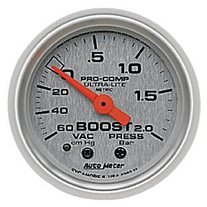 Autometer Ultra Lite Mechanical Boost / Vacuum gauge 2 1/16