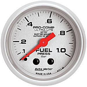 Autometer Ultra Lite Mechanical Fuel Pressure gauge 2 1/16" (52.4mm)