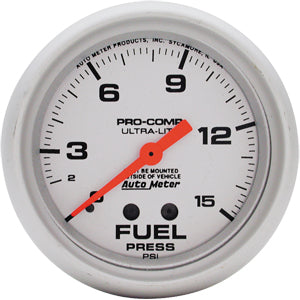 Autometer Ultra Lite Mechanical Fuel Pressure gauge 2 5/8