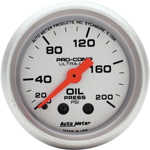 Autometer Ultra Lite Mechanical Oil Pressure gauge 2 1/16" (52.4mm)