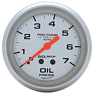 Autometer Ultra Lite Mechanical Oil Pressure Metric gauge 2 5/8