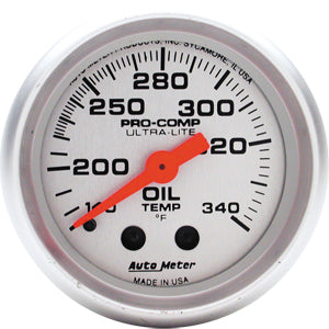 Autometer Ultra Lite Mechanical Oil Tank Temperature gauge 2 1/16