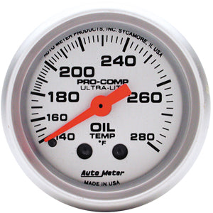 Autometer Ultra Lite Mechanical Oil Temperature gauge 2 1/16" (52.4mm)
