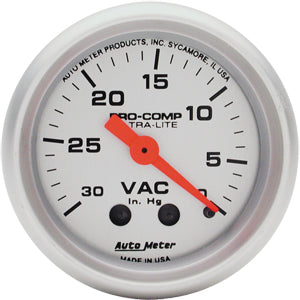 Autometer Ultra Lite Mechanical Vacuum gauge 2 1/16