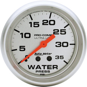 Autometer Ultra Lite Mechanical Water Pressure gauge 2 5/8" (66.7mm)