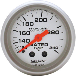 Autometer Ultra Lite Mechanical Water Temperature gauge 2 1/16