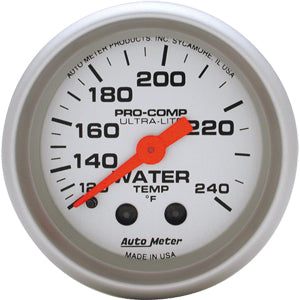 Autometer Ultra Lite Mechanical Water Temperature gauge 2 1/16