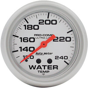 Autometer Ultra Lite Mechanical Water Temperature gauge 2 5/8
