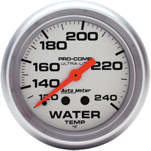 Autometer Ultra Lite Mechanical Water Temperature gauge 2 5/8" (66.7mm)