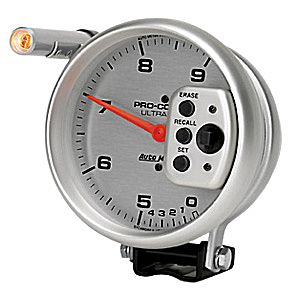Autometer Ultra Lite Pedestal Mount Tachs Tachometer Dual Range w/ Shift-Lite and Memory gauge 5" (127mm)