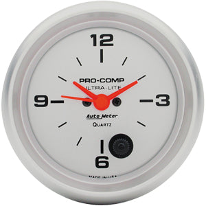Autometer Ultra Lite Short Sweep Electric Clock gauge 2 5/8