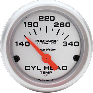 Autometer Ultra Lite Short Sweep Electric Cylinder Head Temperature gauge 2 1/16