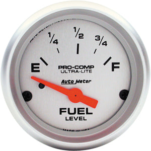 Autometer Ultra Lite Short Sweep Electric Fuel Level gauge 2 1/16" (52.4mm)