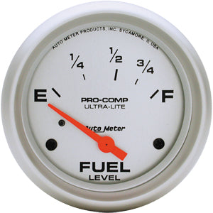 Autometer Ultra Lite Short Sweep Electric Fuel Level gauge 2 5/8" (66.7mm)