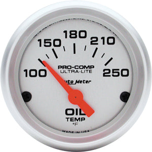 Autometer Ultra Lite Short Sweep Electric Oil Temperature gauge 2 1/16