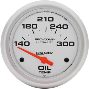 Autometer Ultra Lite Short Sweep Electric Oil Temperature gauge 2 5/8" (66.7mm)