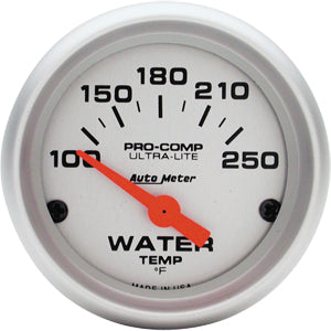 Autometer Ultra Lite Short Sweep Electric Water Temperature gauge 2 1/16" (52.4mm)