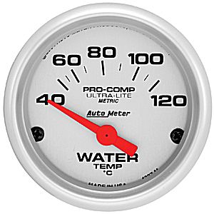 Autometer Ultra Lite Short Sweep Electric Water Temperature gauge 2 1/16