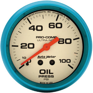 Autometer Ultra Nite Mechanical Oil Pressure gauge 2 5/8