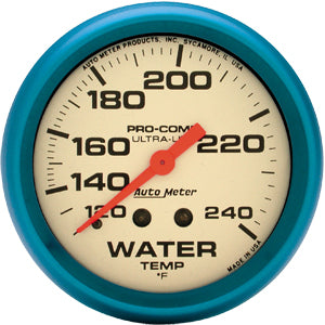 Autometer Ultra Nite Mechanical Water Temperature gauge 2 5/8