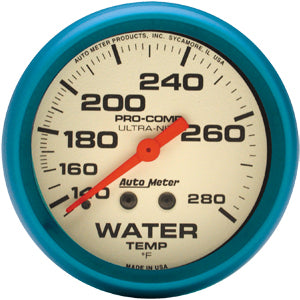 Autometer Ultra Nite Mechanical Water Temperature gauge 2 5/8