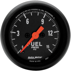 Autometer Z Series Full Sweep Electric Fuel Pressure gauge 2 1/16" (52.4mm)