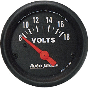 Autometer Z Series Short Sweep Electric Voltmeter gauge 2 1/16