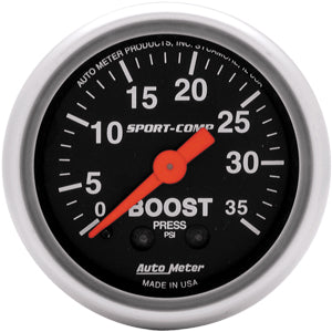 Autometer Sport Comp Mechanical Boost Gauge 2 1/16