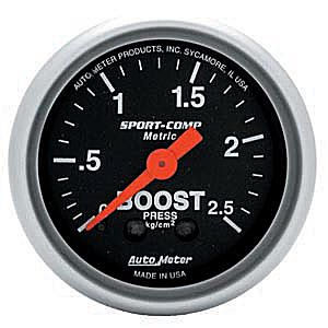 Autometer Sport Comp Mechanical Boost Metric Gauge 2 1/16" (52.4mm)