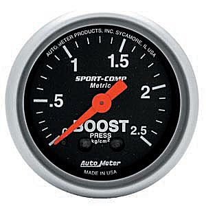 Autometer Sport Comp Mechanical Boost Metric Gauge 2 1/16