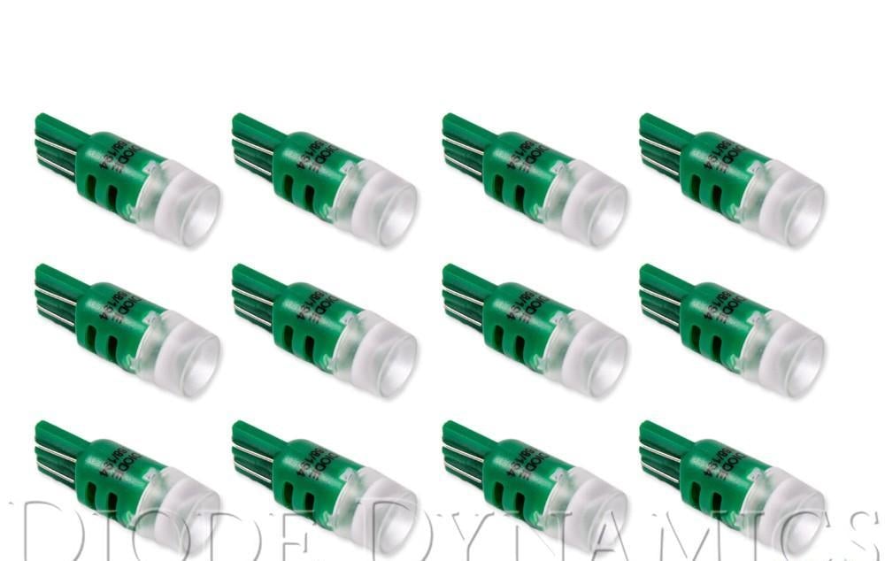 Bulbs Set Of 12 Green LED 194 HPHP3 - Diode Dynamics 2017-20 Genesis G70 4Cyl 2.0L and more