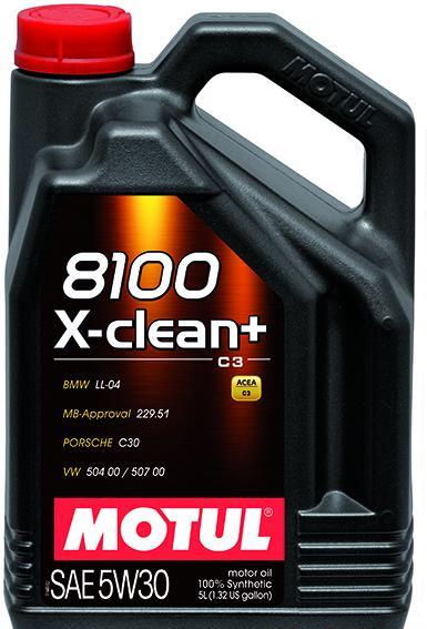 Synthetic Engine Oil 5l 5W30 8100 X-CLEAN - MOTUL 2017-20 Genesis G70 4Cyl 2.0L and more