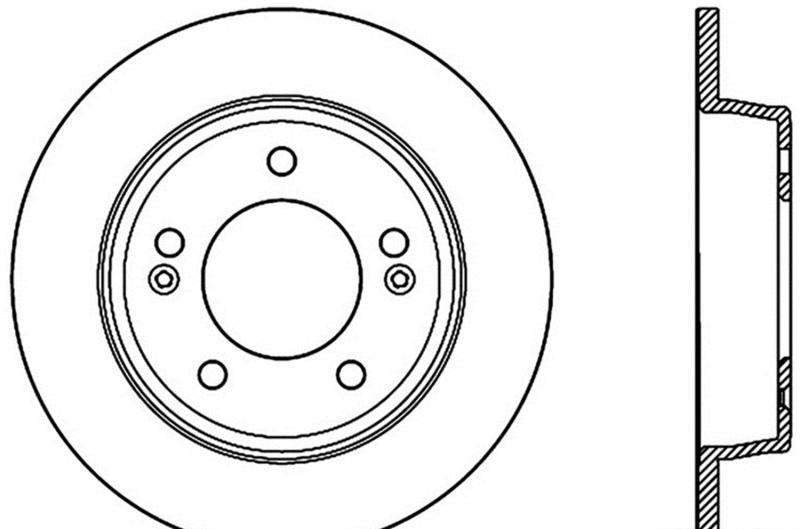 Brake Rotor Rear Right Cross Drilled - StopTech 2017-20 Genesis G70 4Cyl 2.0L and more