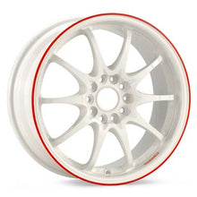 Load image into Gallery viewer, Volk Racing CE28N Time Attack 18&quot; Rims White w/Red Stripe - Genesis Coupe 2.0T
